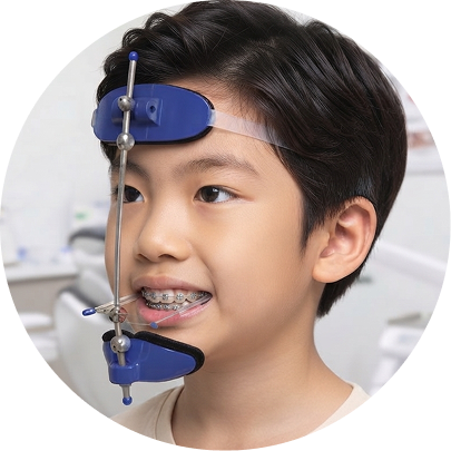 페이스마스크를 착용한 남자아이